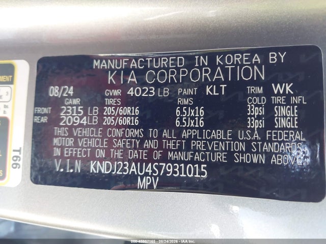 KIA SOUL LX 2025 KNDJ23AU4S7931015 Image 9