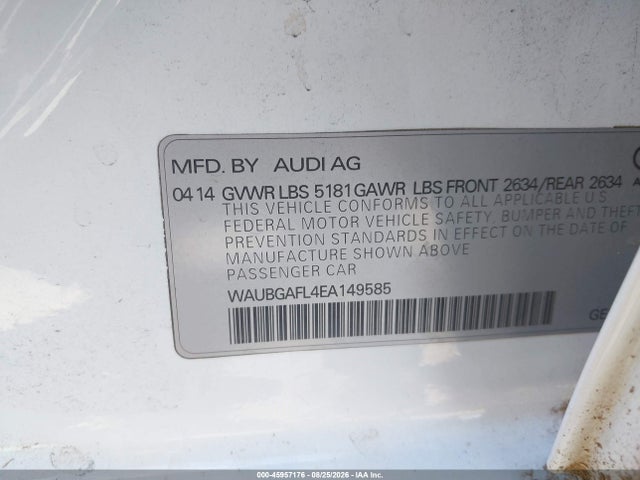 WAUBGAFL4EA149585 Audi S4 3.0t Premium Plus