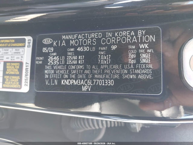 KIA Sportage Lx 2020 KNDPM3AC6L7701330 Image 9