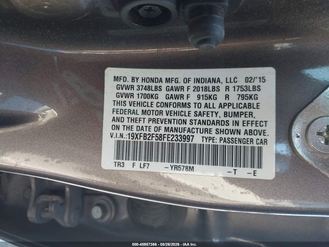 19XFB2F58FE233997 Honda Civic Lx