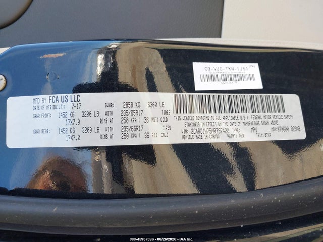 Chrysler Pacifica Hybrid Touring Plus 2017 2C4RC1H75HR797420 Image 9