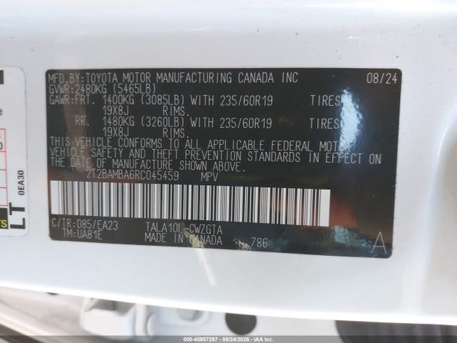 Продаж на аукціоні авто 2024 Lexus Rx 350, vin: 2T2BAMBA6RC045459, номер лоту: 45957397