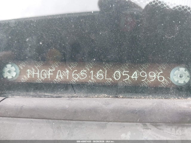 45957435 :رقم المزاد ، 1HGFA16516L054996 vin ، 2006 Honda Civic Lx مزاد بيع