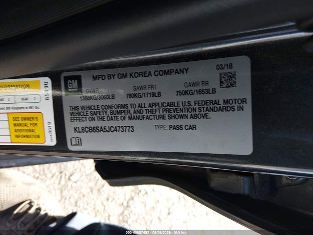 Chevrolet Spark Ls Cvt 2018 KL8CB6SA5JC473773 Image 9