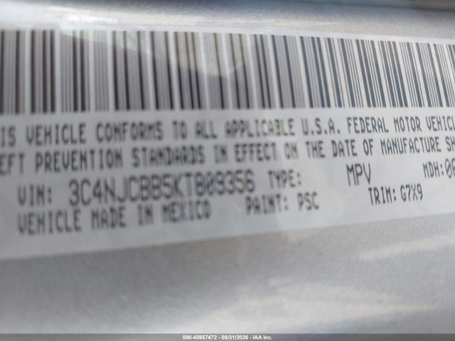 3C4NJCBB5KT809356 Jeep Compass Altitude Fwd