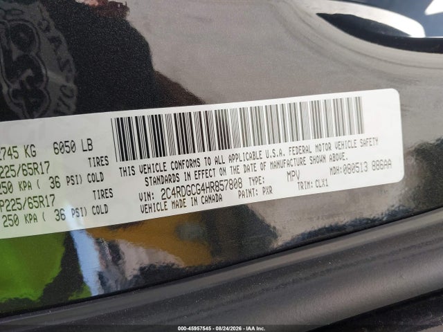 2C4RDGCG4HR857808 Dodge Grand Caravan Sxt
