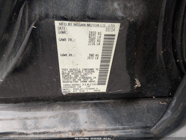 Nissan Altima 2.5 Sv 2014 1N4AL3AP0EC328250 Image 9