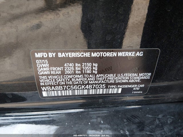 BMW 340i Xdrive 2016 WBA8B7C56GK487035 Image 9