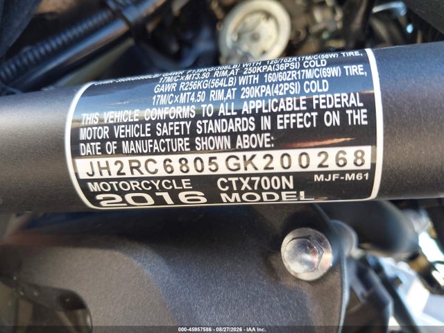 JH2RC6805GK200268 Honda Ctx700 N