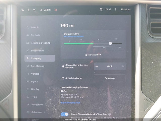 5YJSA1E49KF331705 Tesla Model S 100d/long Range/p100d/performance