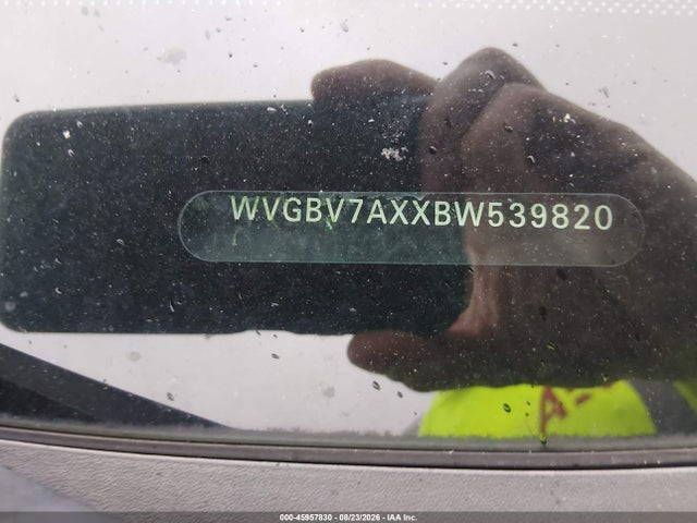 2011 Volkswagen Tiguan S მანქანა იყიდება აუქციონზე, vin: WVGBV7AXXBW539820, აუქციონის ნომერი: 45957830