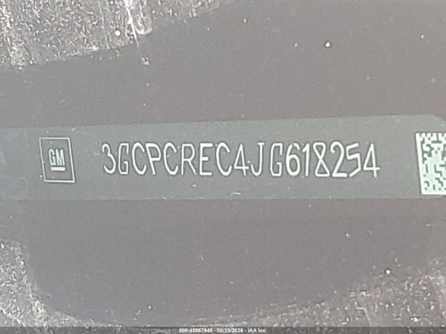 45957949 :رقم المزاد ، 3GCPCREC4JG618254 vin ، 2018 Chevrolet Silverado 1500 1lt مزاد بيع