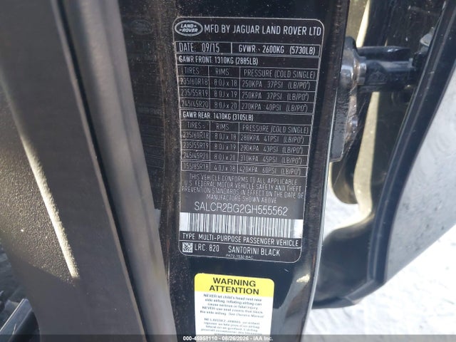 Продажа на аукционе авто 2016 Land Rover Discovery Sport Hse, vin: SALCR2BG2GH555562, номер лота: 45958110