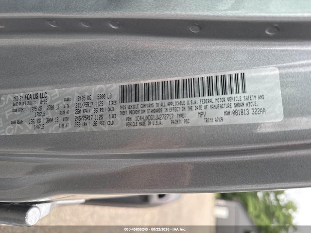 Продажа на аукционе авто 2018 Jeep Wrangler Unlimited Sport S 4x4, vin: 1C4HJXDG1JW272717, номер лота: 45958243