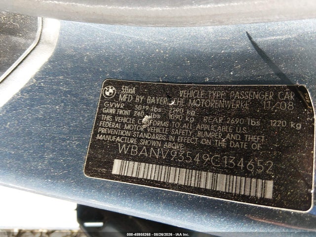 Aukcja sprzedaży 2009 Bmw 535i Xdrive, vin: WBANV93549C134652, numer aukcji: 45958268
