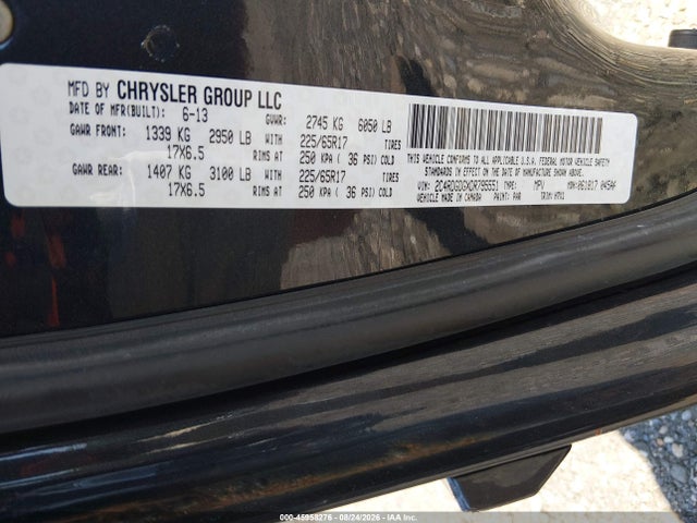 2013 Dodge Grand Caravan Crew მანქანა იყიდება აუქციონზე, vin: 2C4RDGDGXDR795551, აუქციონის ნომერი: 45958276