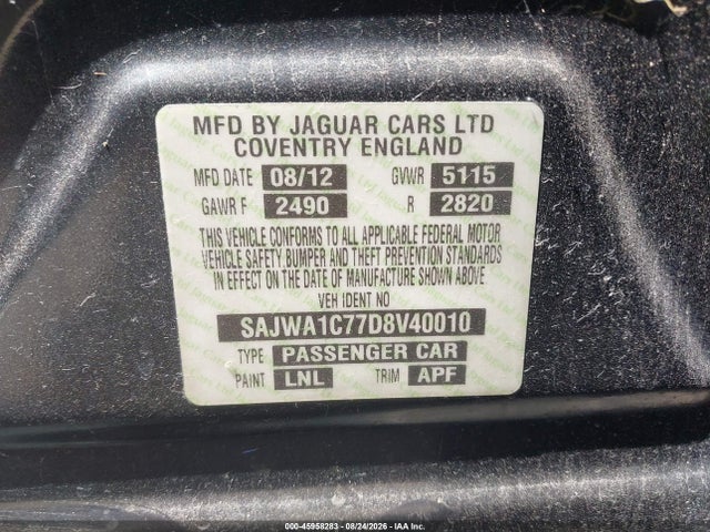 Продаж на аукціоні авто 2013 Jaguar Xj, vin: SAJWA1C77D8V40010, номер лоту: 45958283