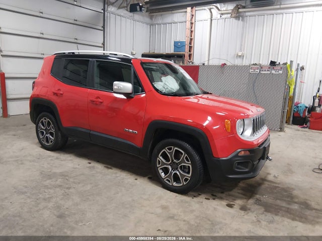 2018 Jeep Renegade Limited 4x4 მანქანა იყიდება აუქციონზე, vin: ZACCJBDBXJPG99358, აუქციონის ნომერი: 45958394