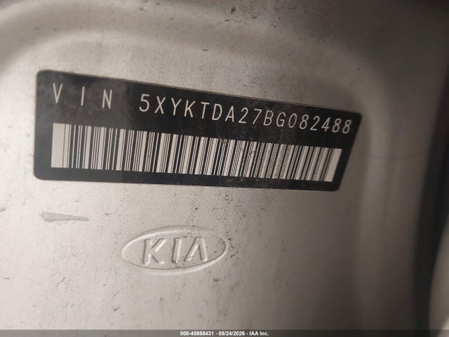 45958431 :رقم المزاد ، 5XYKTDA27BG082488 vin ، 2011 Kia Sorento Lx V6 مزاد بيع