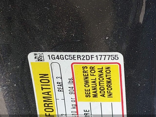 Aukcja sprzedaży 2013 Buick Lacrosse Leather Group, vin: 1G4GC5ER2DF177755, numer aukcji: 45958516