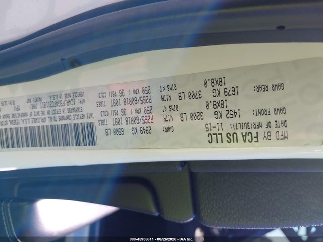 Продаж на аукціоні авто 2015 Jeep Grand Cherokee Limited, vin: 1C4RJFBG4FC211811, номер лоту: 45958611