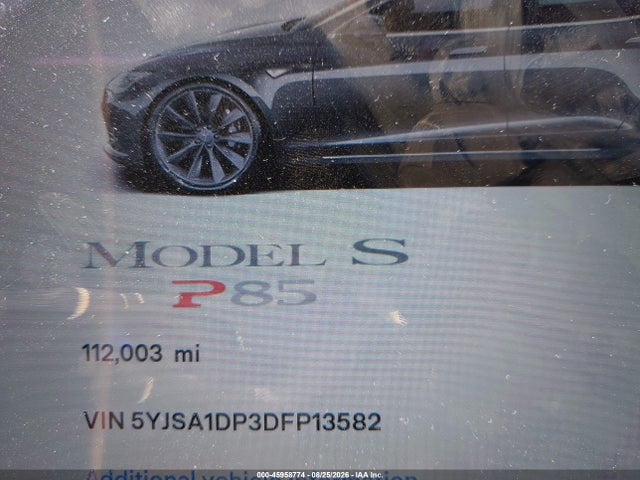 Aukcja sprzedaży 2013 Tesla Model S Performance, vin: 5YJSA1DP3DFP13582, numer aukcji: 45958774