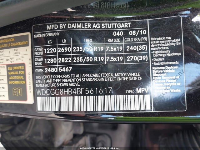 Продаж на аукціоні авто 2011 Mercedes-benz Glk 350 4matic, vin: WDCGG8HB4BF561617, номер лоту: 45958777