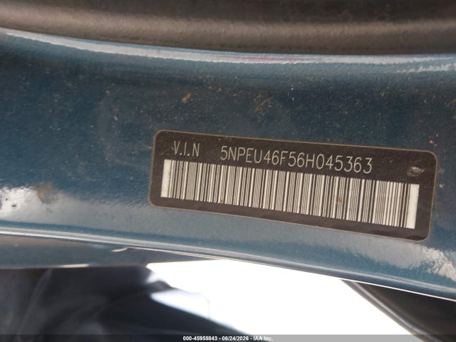 2006 Hyundai Sonata Gls V6/lx V6 მანქანა იყიდება აუქციონზე, vin: 5NPEU46F56H045363, აუქციონის ნომერი: 45958843