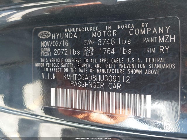 KMHTC6AD8HU309112 Hyundai Veloster