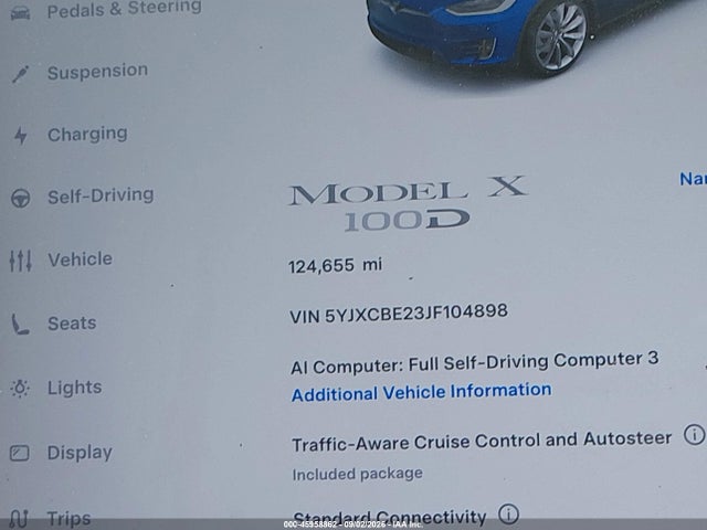 Tesla Model X 100d/75d/p100d 2018 5YJXCBE23JF104898 Image 7