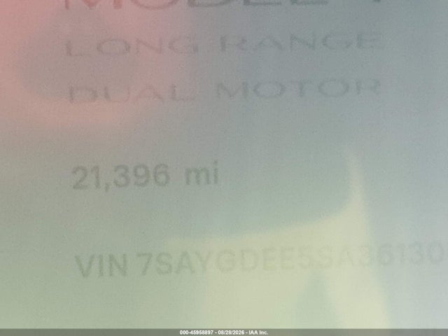 Продаж на аукціоні авто 2025 Tesla Model Y Long Range Dual Motor All-wheel Drive, vin: 7SAYGDEE5SA361304, номер лоту: 45958897