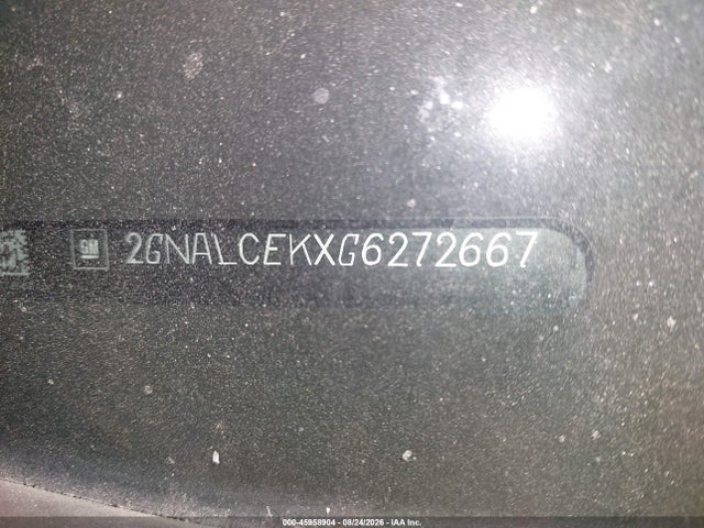 Aukcja sprzedaży 2016 Chevrolet Equinox Lt, vin: 2GNALCEKXG6272667, numer aukcji: 45958904