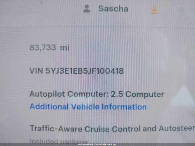 Aukcja sprzedaży 2018 Tesla Model 3 Long Range/performance, vin: 5YJ3E1EB5JF100418, numer aukcji: 45958909