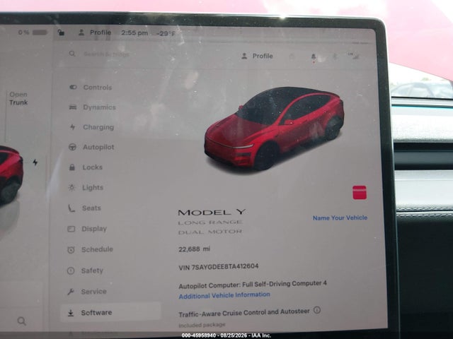 Продаж на аукціоні авто 2026 Tesla Model Y All-wheel Drive/long Range Launch Series/premium All-wheel Drive, vin: 7SAYGDEE8TA412604, номер лоту: 45958940