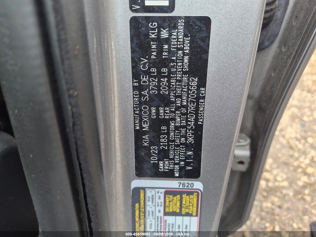 Aukcja sprzedaży 2024 Kia Forte Gt Line, vin: 3KPFS4AD7RE705662, numer aukcji: 45959093