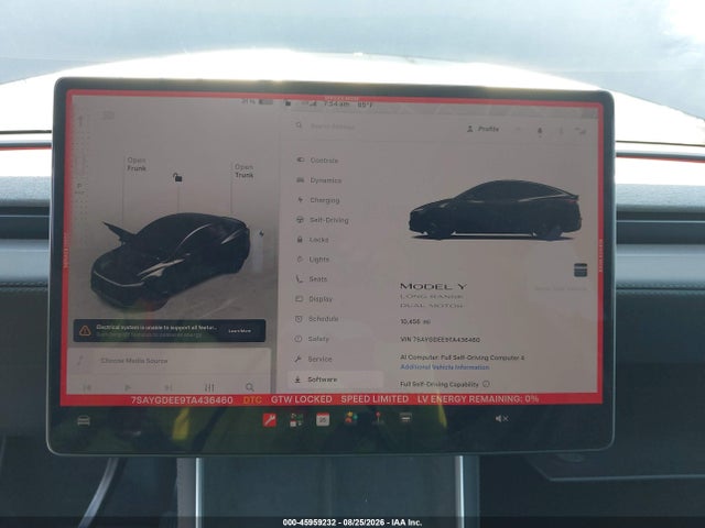Aukcja sprzedaży 2026 Tesla Model Y All-wheel Drive/long Range Launch Series/premium All-wheel Drive, vin: 7SAYGDEE9TA436460, numer aukcji: 45959232