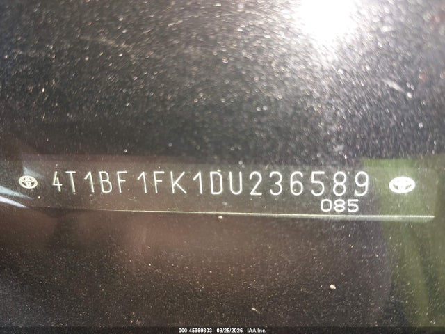 2013 Toyota Camry Le მანქანა იყიდება აუქციონზე, vin: 4T1BF1FK1DU236589, აუქციონის ნომერი: 45959303