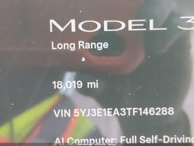 45959390 :رقم المزاد ، 5YJ3E1EA3TF146288 vin ، 2026 Tesla Model 3 Premium Rear-wheel Drive/rear-wheel Drive مزاد بيع