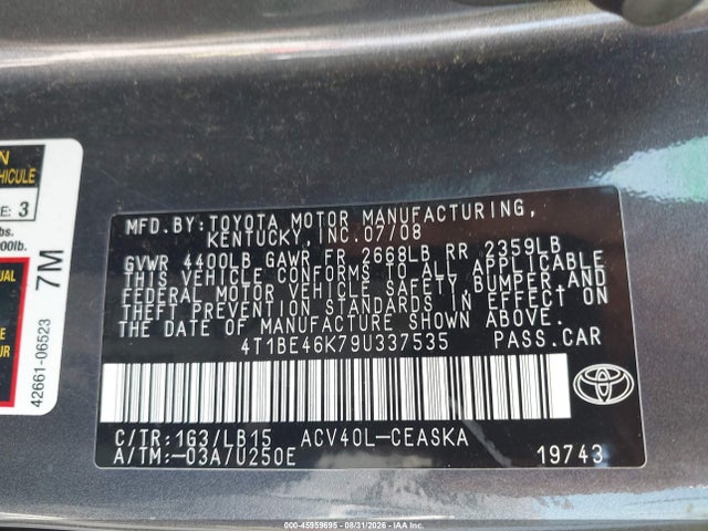 Продаж на аукціоні авто 2009 Toyota Camry Se, vin: 4T1BE46K79U337535, номер лоту: 45959695
