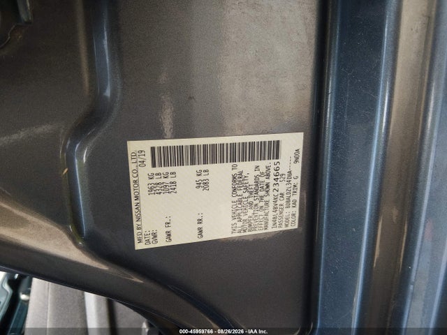 Aukcja sprzedaży 2019 Nissan Altima 2.5 S, vin: 1N4BL4BV4KC234665, numer aukcji: 45959766