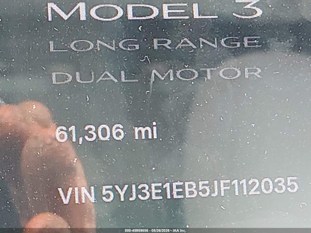 Продаж на аукціоні авто 2018 Tesla Model 3 Long Range/performance, vin: 5YJ3E1EB5JF112035, номер лоту: 45959856