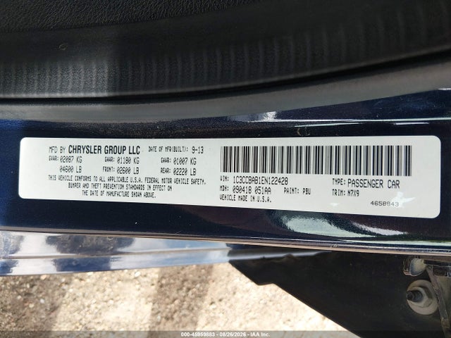 Chrysler 200 LX 2014 1C3CCBAB1EN122428 Image 9