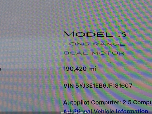 Aukcja sprzedaży 2018 Tesla Model 3 Long Range/performance, vin: 5YJ3E1EB6JF181607, numer aukcji: 45960080