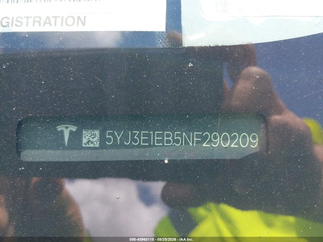 Продажа на аукционе авто 2022 Tesla Model 3 Long Range Dual Motor All-wheel Drive, vin: 5YJ3E1EB5NF290209, номер лота: 45960118