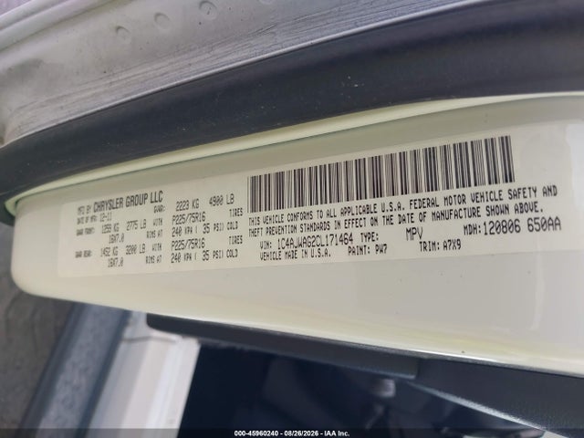 Продаж на аукціоні авто 2012 Jeep Wrangler Sport, vin: 1C4AJWAG2CL171464, номер лоту: 45960240