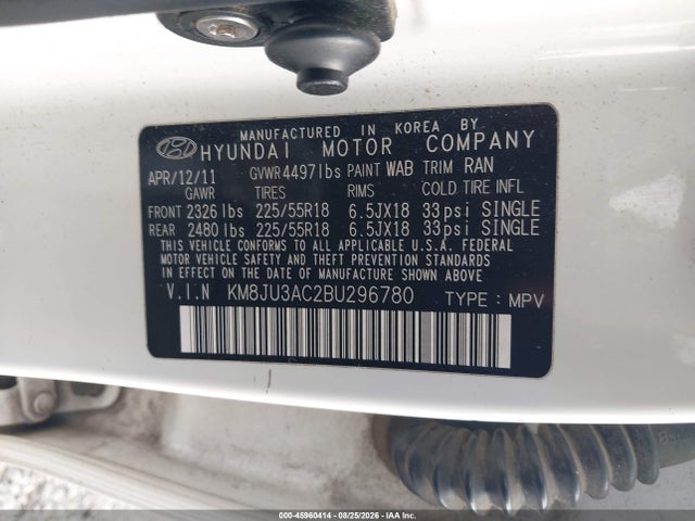 Aukcja sprzedaży 2011 Hyundai Tucson Limited, vin: KM8JU3AC2BU296780, numer aukcji: 45960414