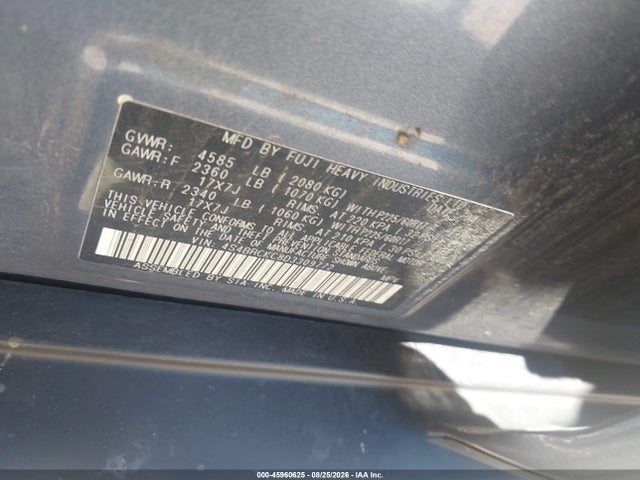 45960625 :رقم المزاد ، 4S4BRCKC8D3309772 vin ، 2013 Subaru Outback 2.5i Limited مزاد بيع