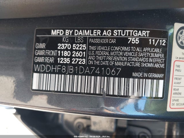 Продажа на аукционе авто 2013 Mercedes-benz E 350 4matic, vin: WDDHF8JB1DA741067, номер лота: 45960752