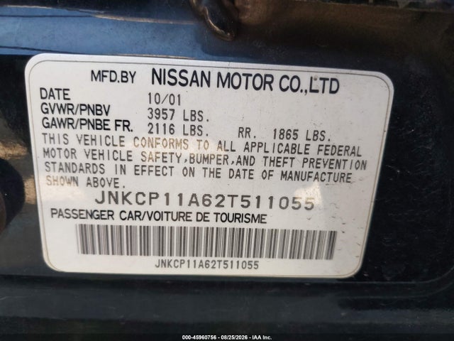 Продажа на аукционе авто 2002 Infiniti G20 Luxury, vin: JNKCP11A62T511055, номер лота: 45960756