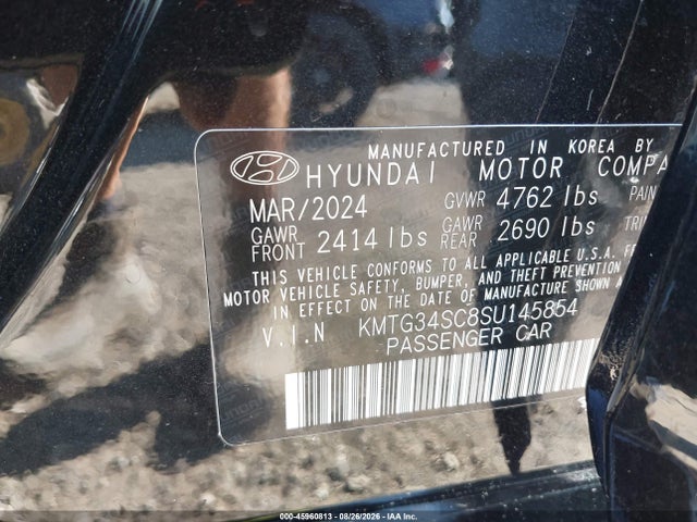 Aukcja sprzedaży 2025 Genesis G70 2.5t Rwd, vin: KMTG34SC8SU145854, numer aukcji: 45960813